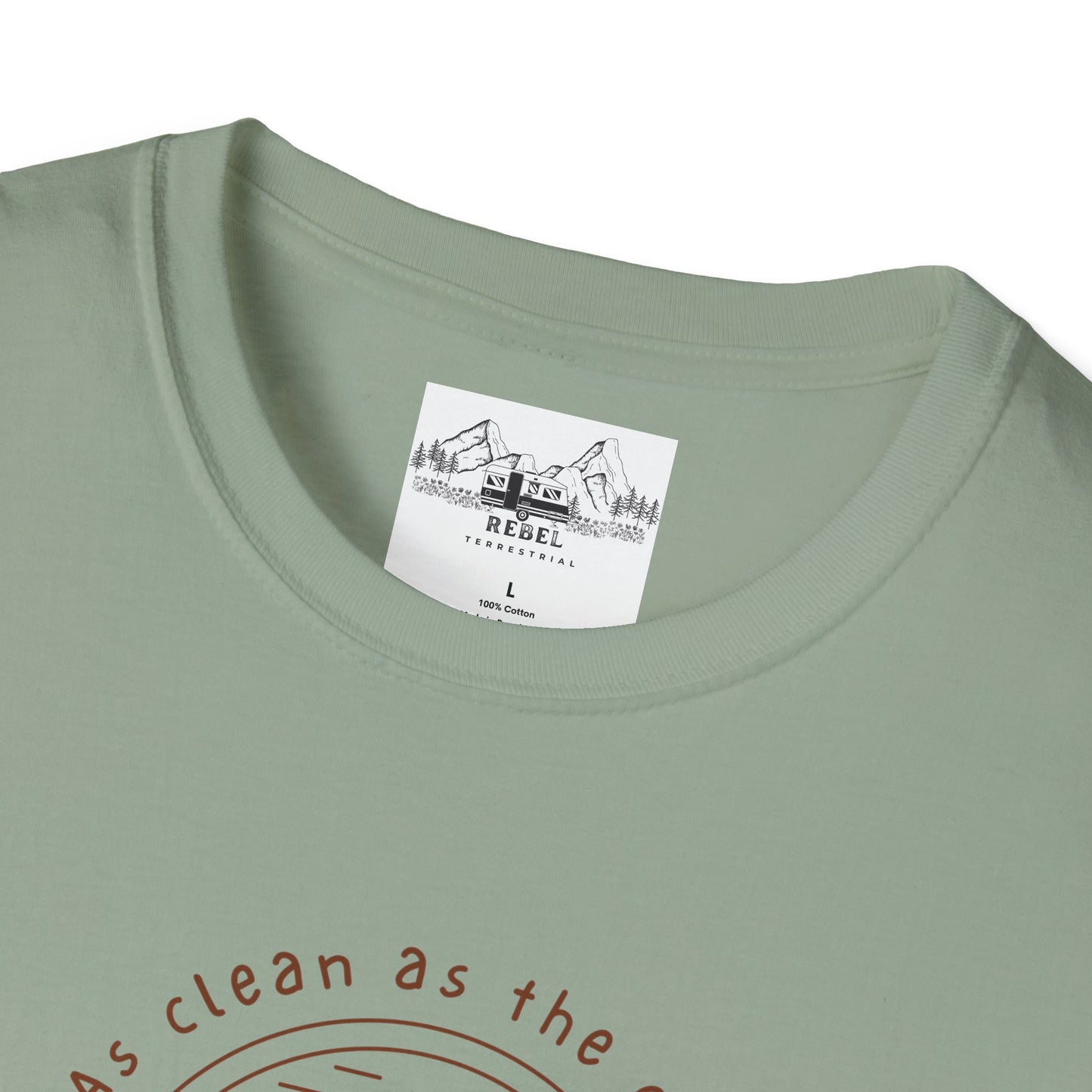 As Clean as the Creek I Bathed In – Mountain Creek Unisex Softstyle T-Shirt