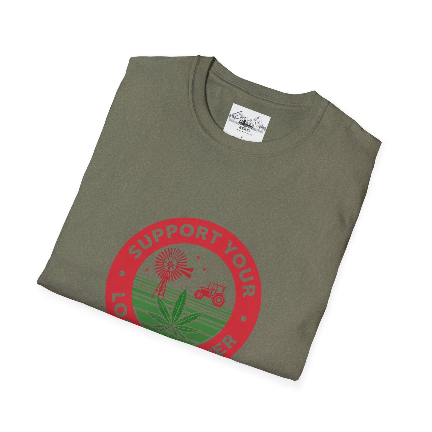 Support Your Local Grower T-Shirt – Unisex Softstyle Tee for Cannabis Advocates & Farm Fans