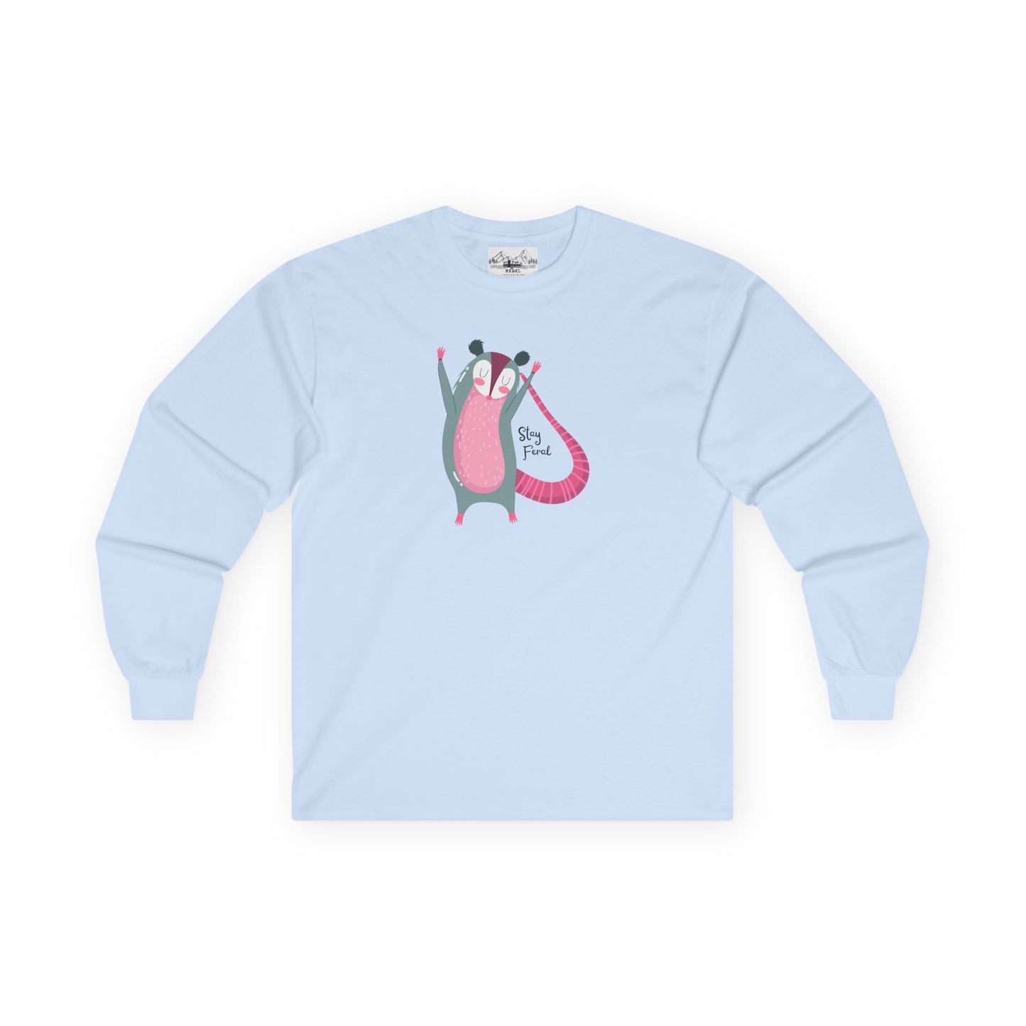 "Stay Feral" – Happy Possum Long Sleeve Tee