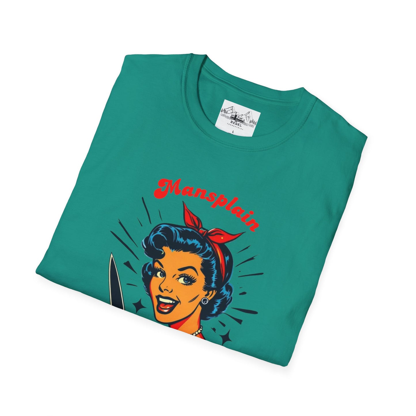 Mansplain Elsewhere - Vintage Feminist T-Shirt