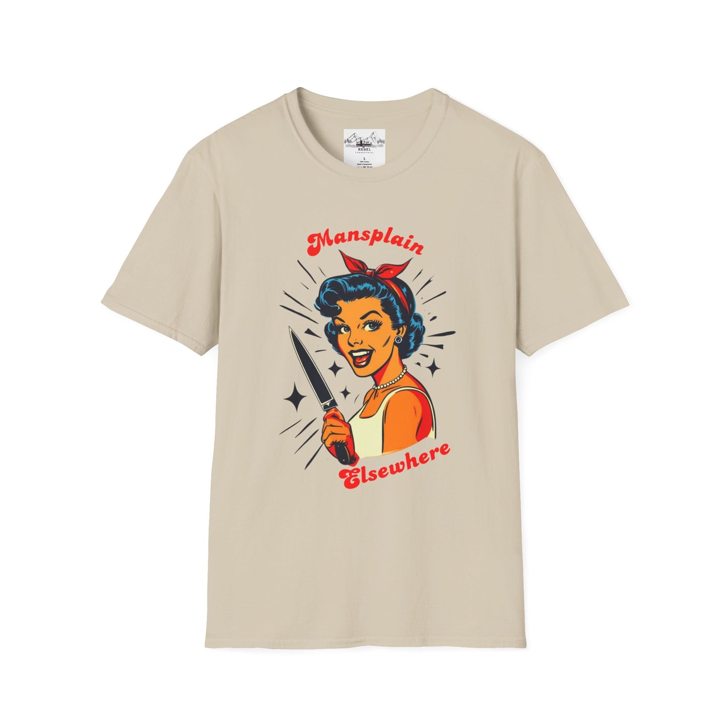 Mansplain Elsewhere - Vintage Feminist T-Shirt