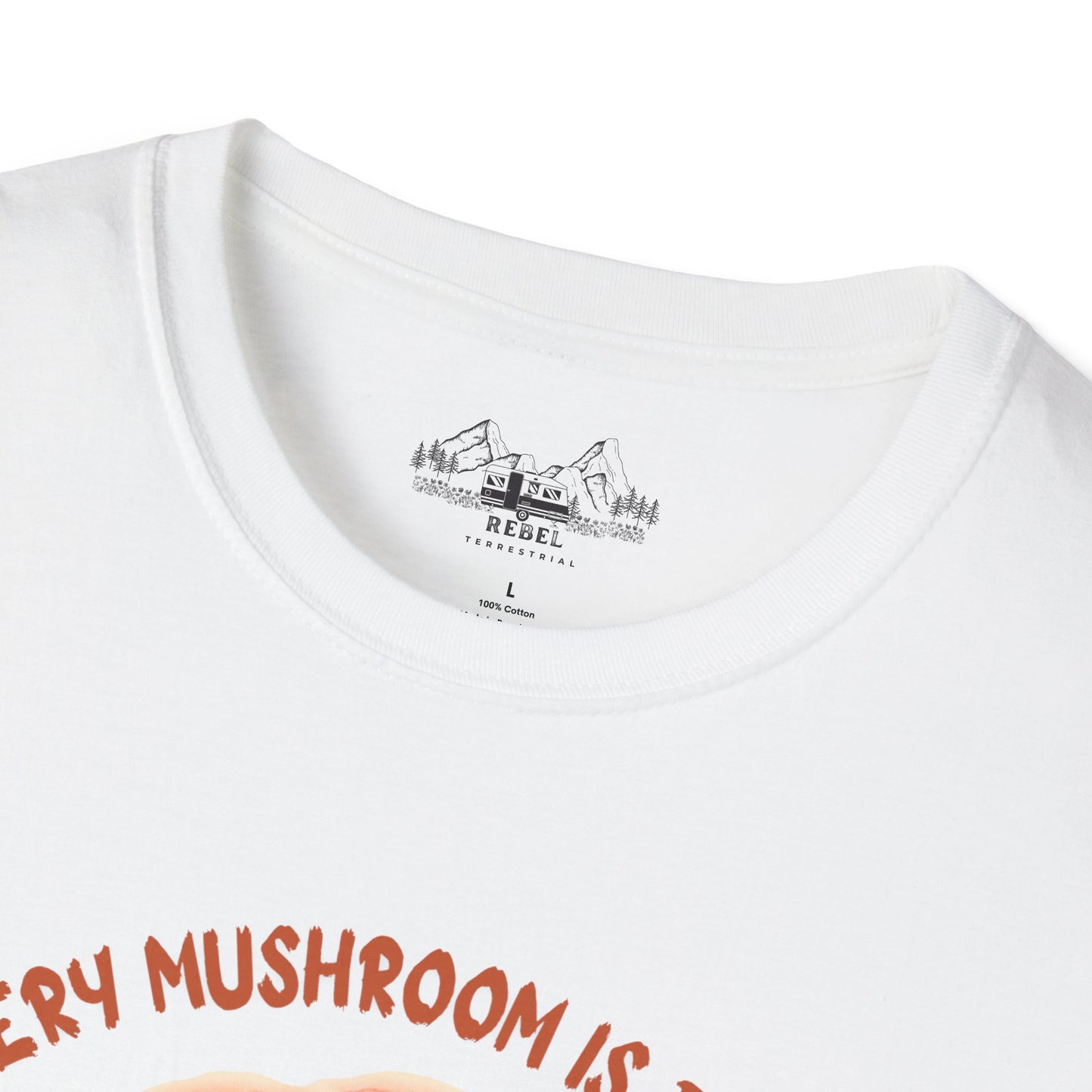 Turkey Tail Mushroom "Every Mushroom is Edible (Some Only Once)" Unisex Softstyle T-Shirt