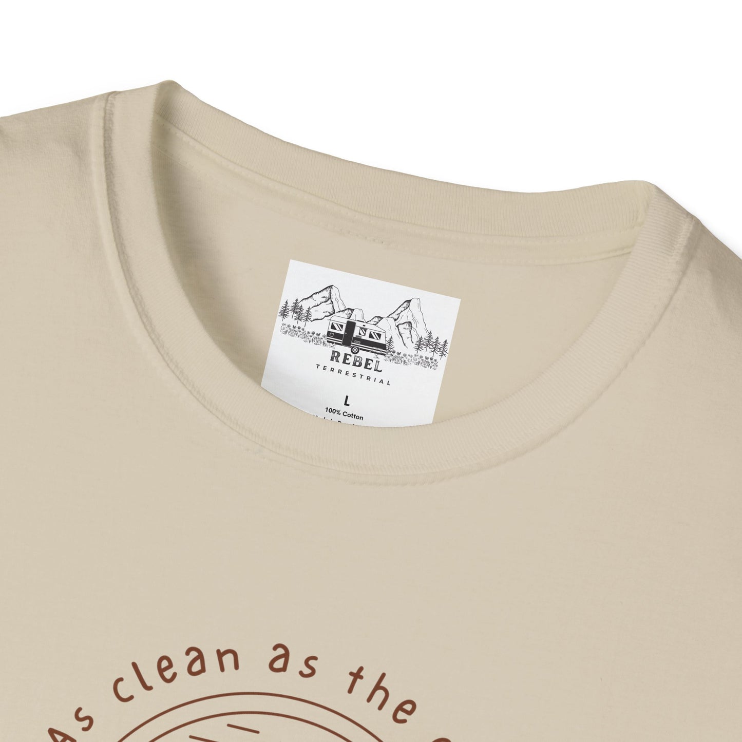 As Clean as the Creek I Bathed In – Mountain Creek Unisex Softstyle T-Shirt