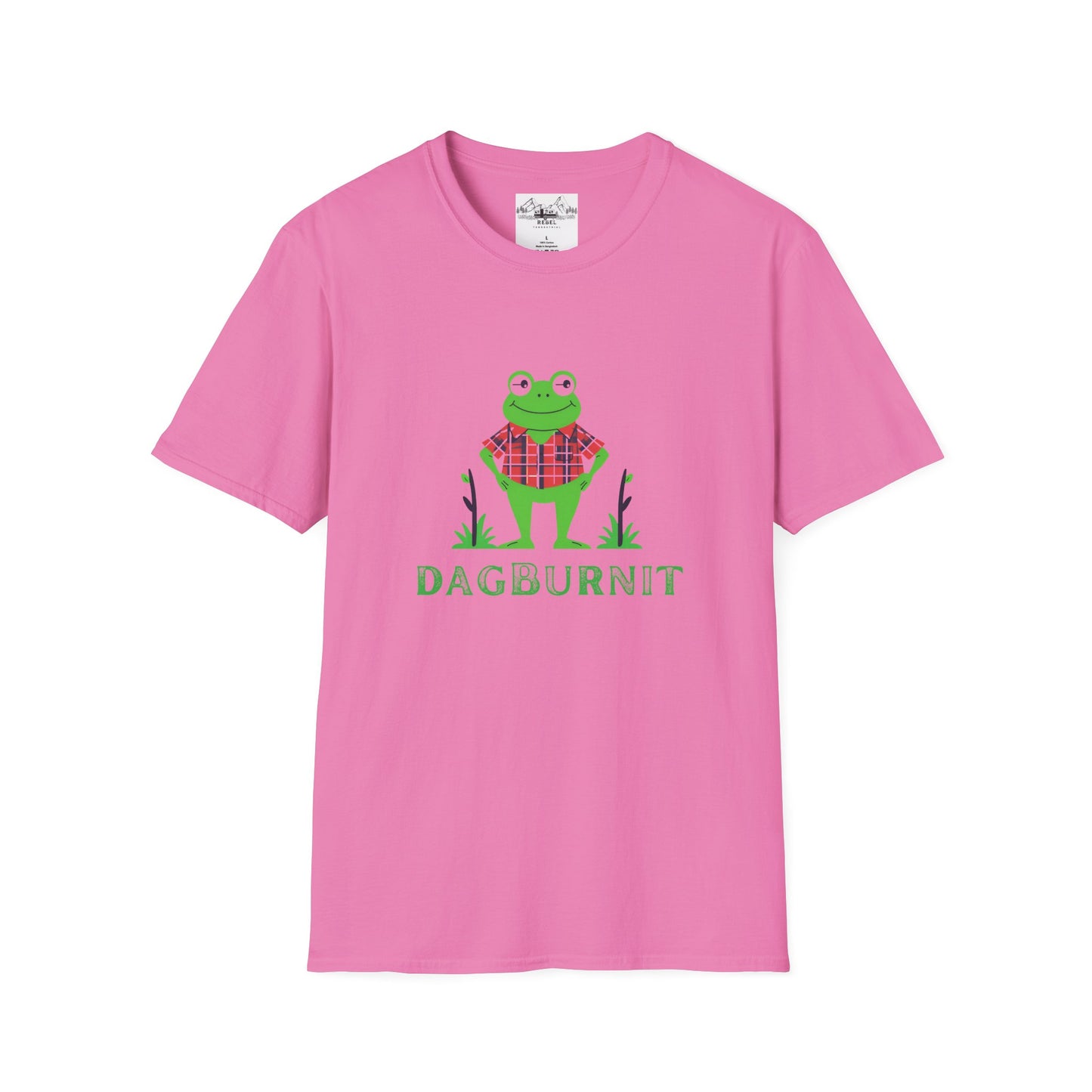 Cartoon Frog "Dagburnit" Unisex Softstyle T-Shirt – Southern Charm Meets Cozy Style