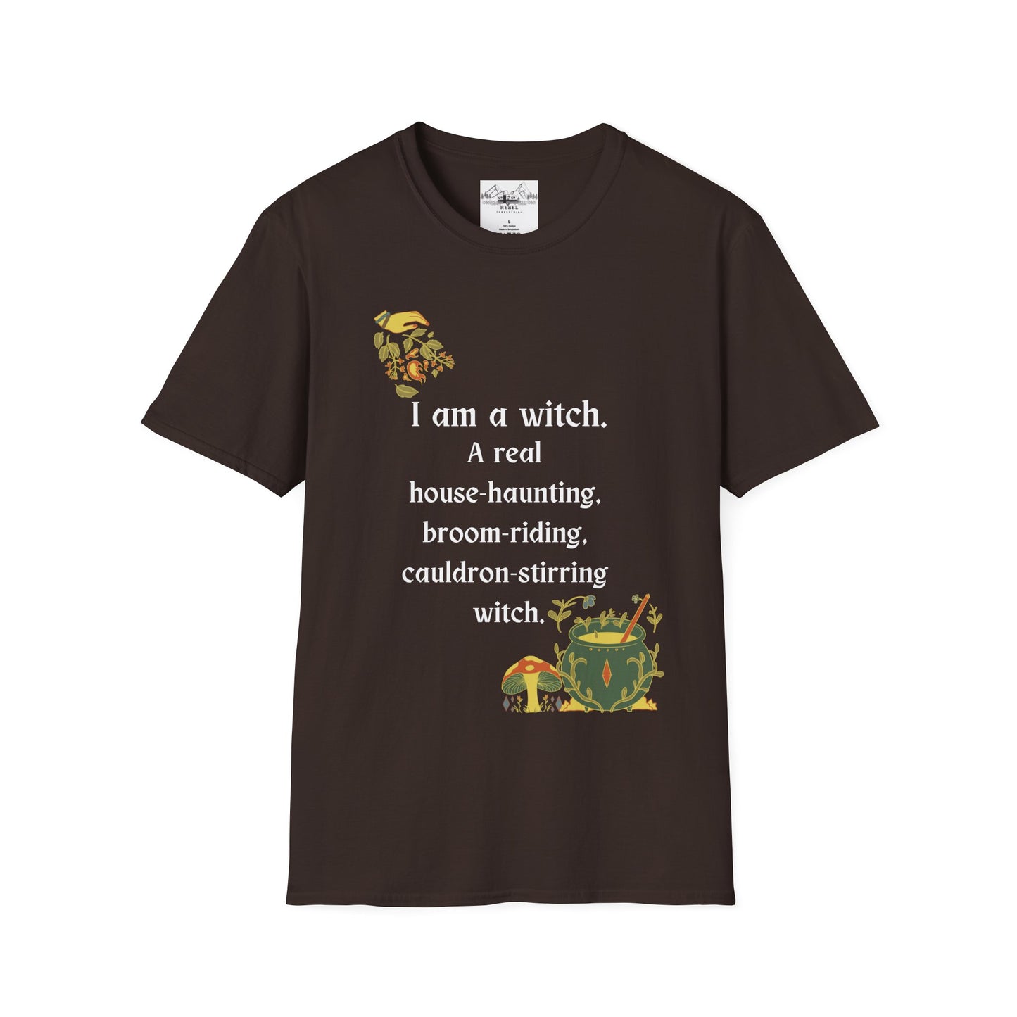 The Real Witch Cauldron & Broom Unisex T-Shirt