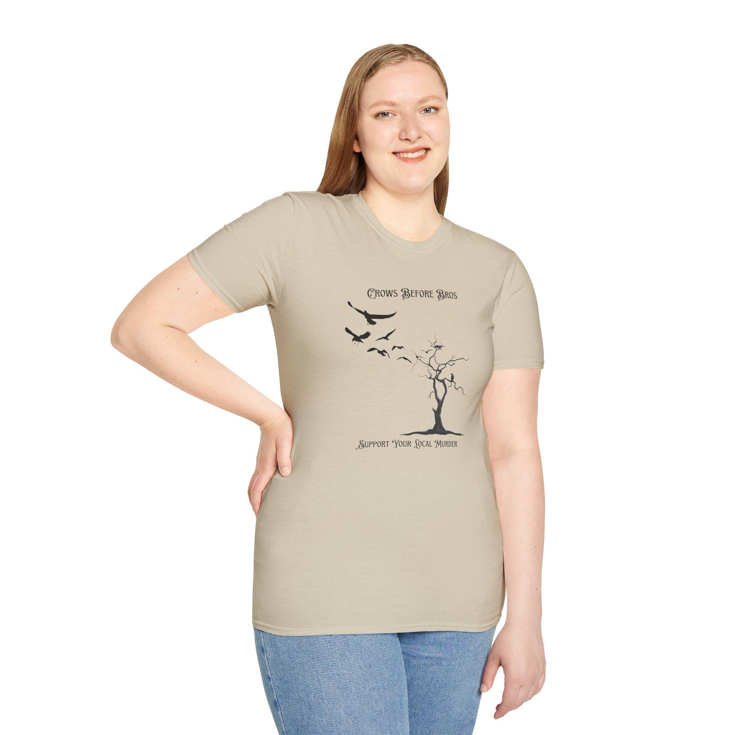 "Crows Before Bros" Unisex Softstyle T-Shirt