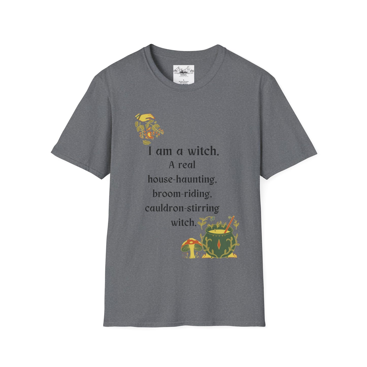 The Real Witch Cauldron & Broom Unisex T-Shirt