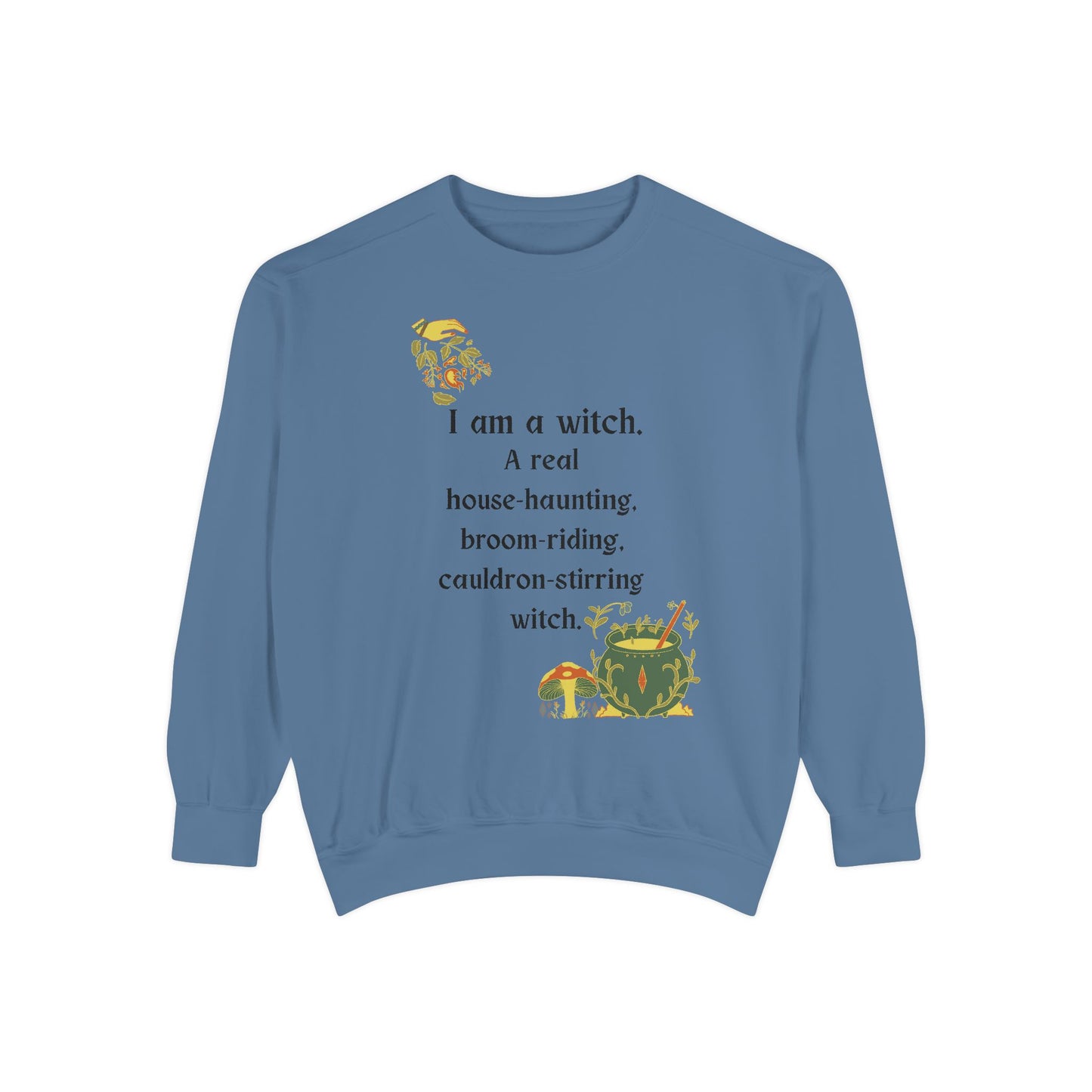 The Real Witch Cauldron & Broom Unisex Sweatshirt