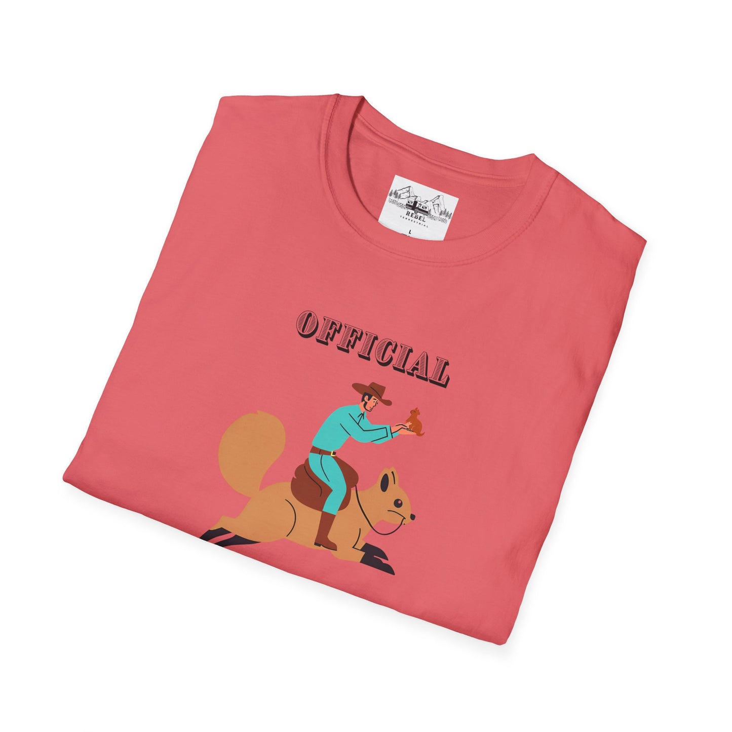 Official Squirrel Wrangler T-Shirt – Cowboy on a Mission | Unisex Softstyle Tee