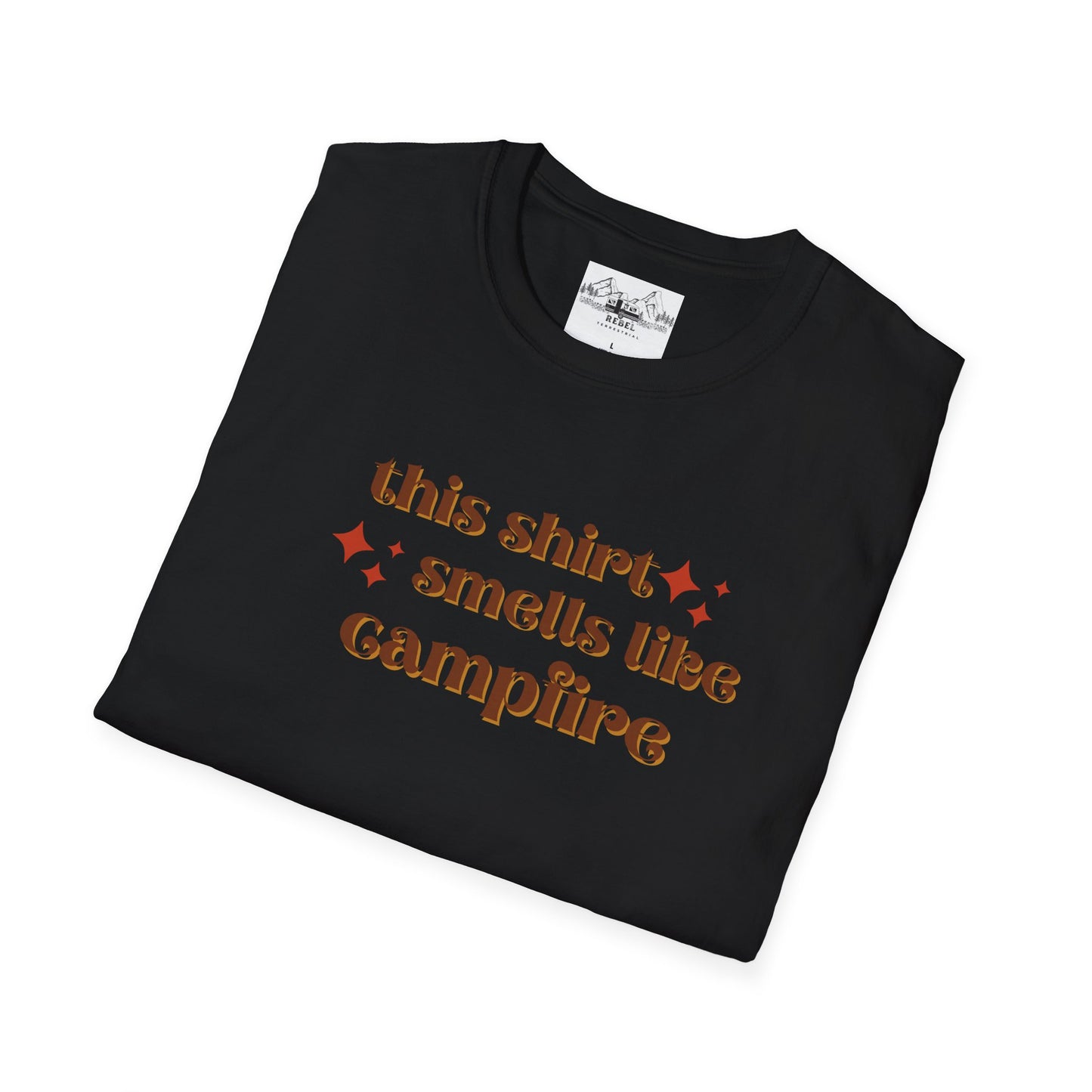 This Shirt Smells Like Campfire – Cozy Outdoorsy Unisex Softstyle T-Shirt