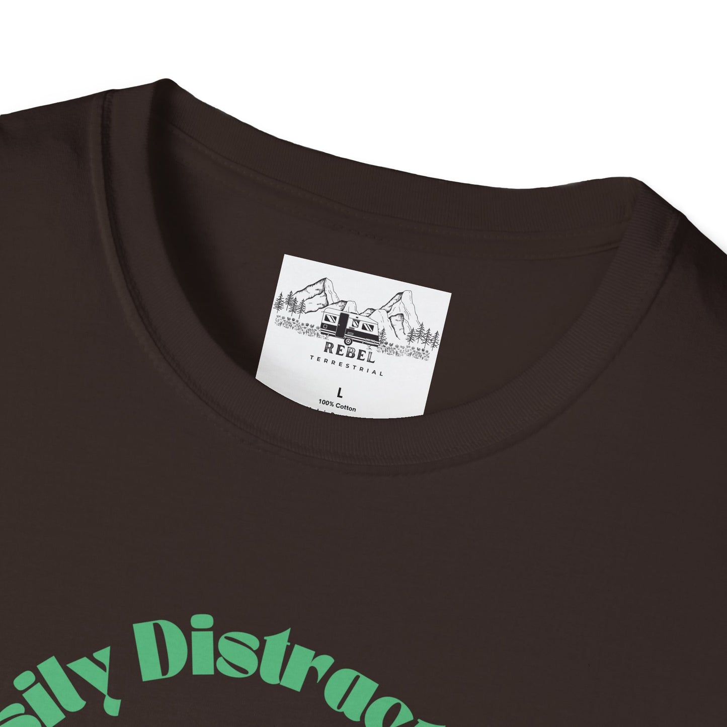 Easily Distracted by Mushrooms – Retro Mushroom Unisex T-Shirt