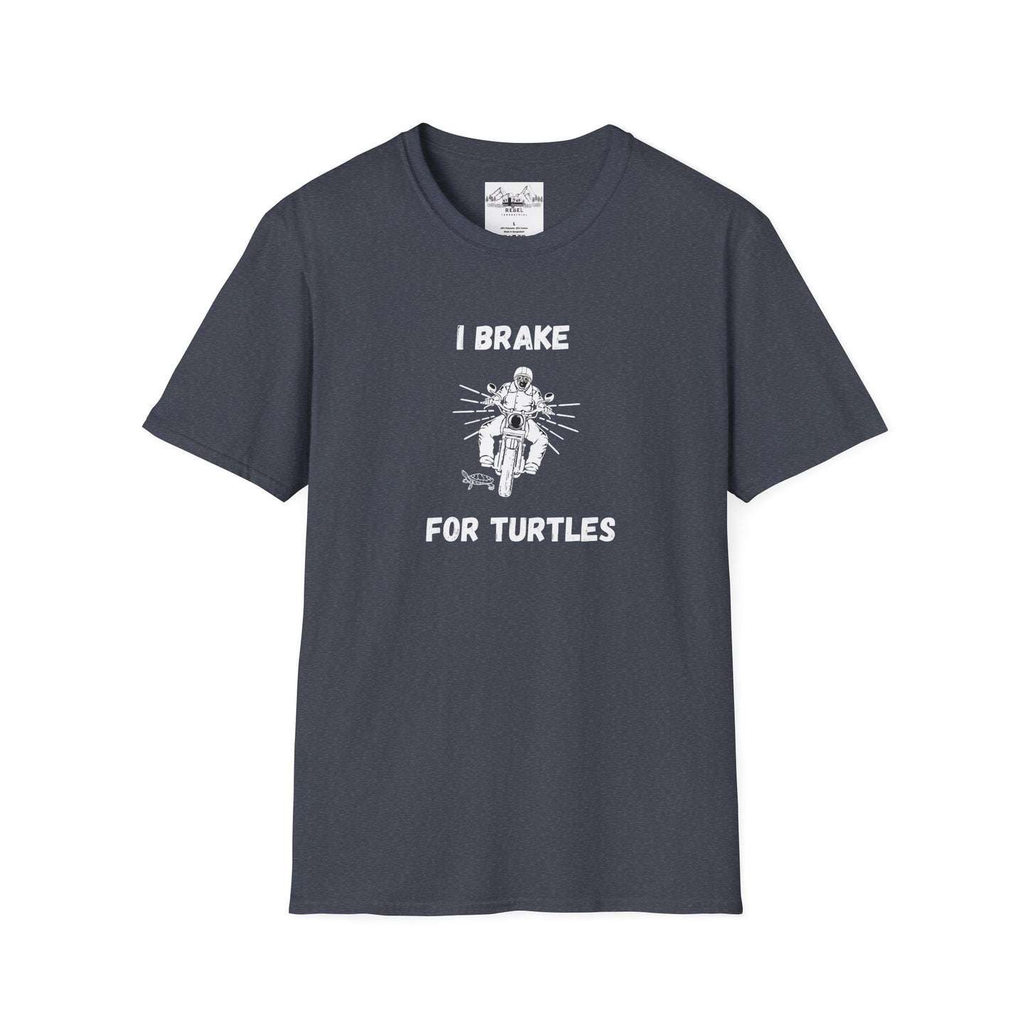 I Brake for Turtles – Funny Motorcycle & Wildlife Awareness Tee