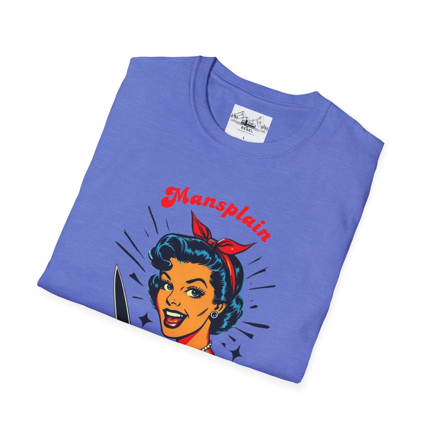 Mansplain Elsewhere - Vintage Feminist T-Shirt