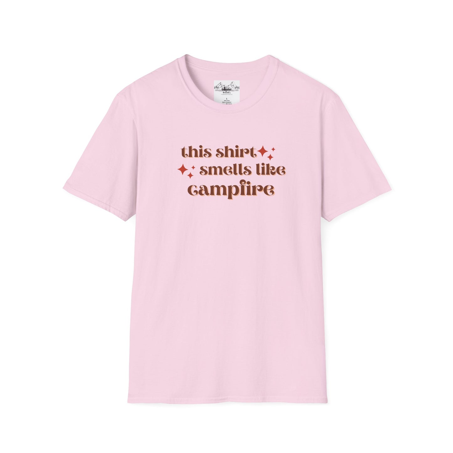 This Shirt Smells Like Campfire – Cozy Outdoorsy Unisex Softstyle T-Shirt