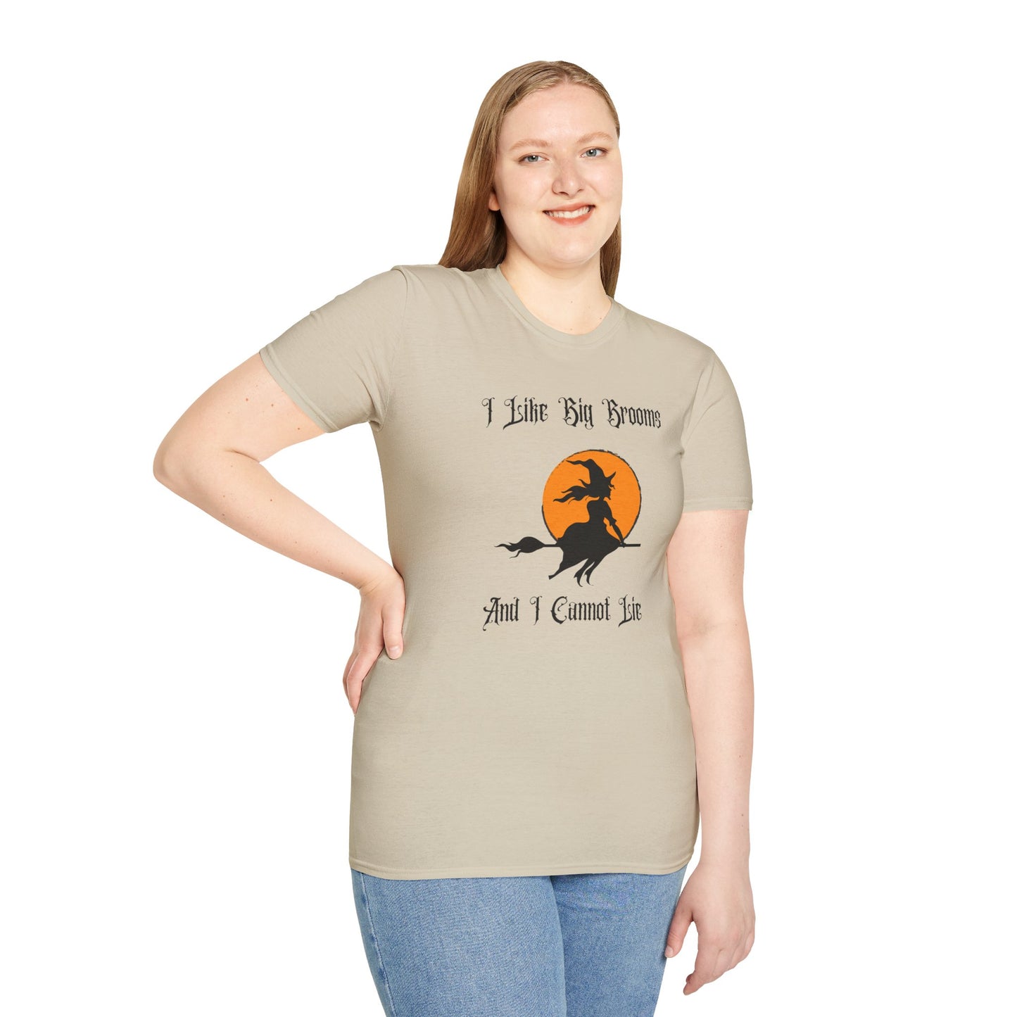 "I Like Big Brooms" Gothic Witch Unisex T-Shirt