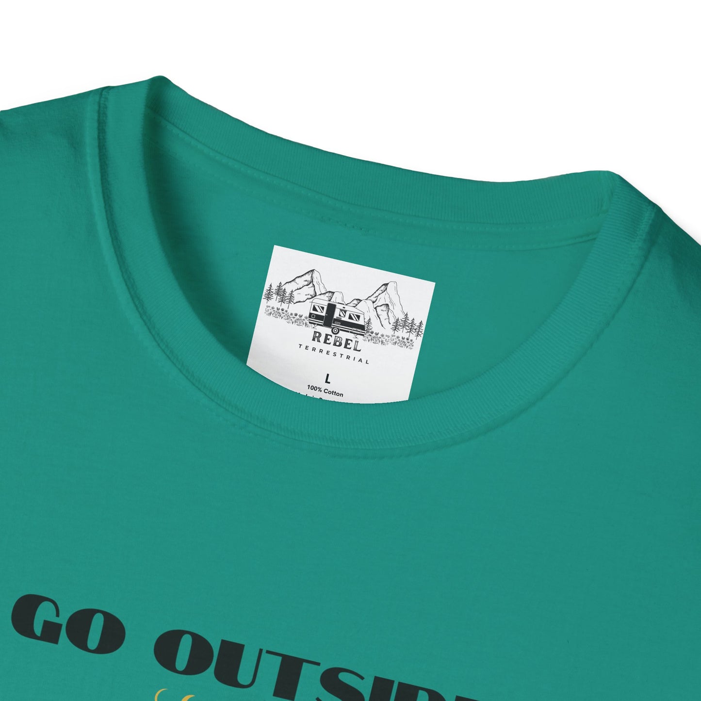 Go Outside — What’s the Worst That Could Happen? | Bigfoot Abduction Unisex Softstyle T-Shirt