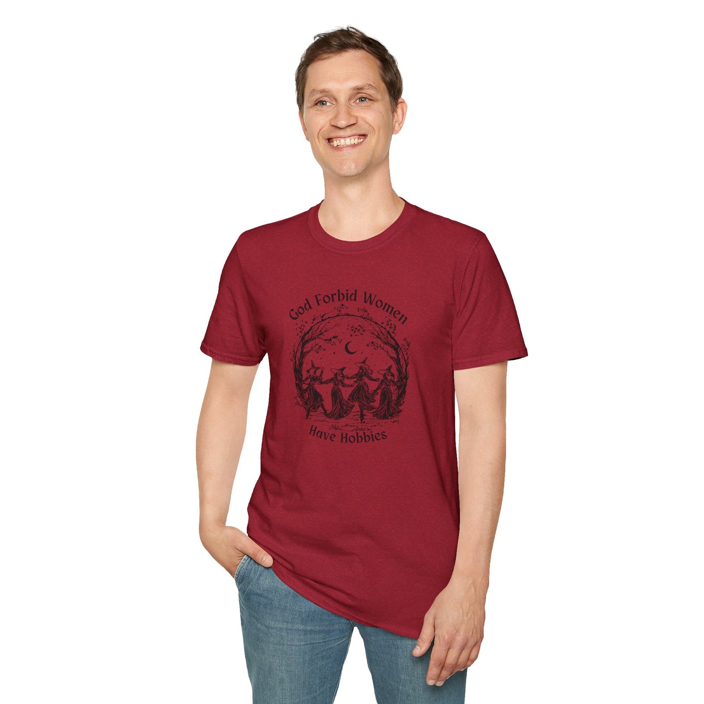 "God Forbid, Women Have Hobbies" Unisex Softstyle T-Shirt