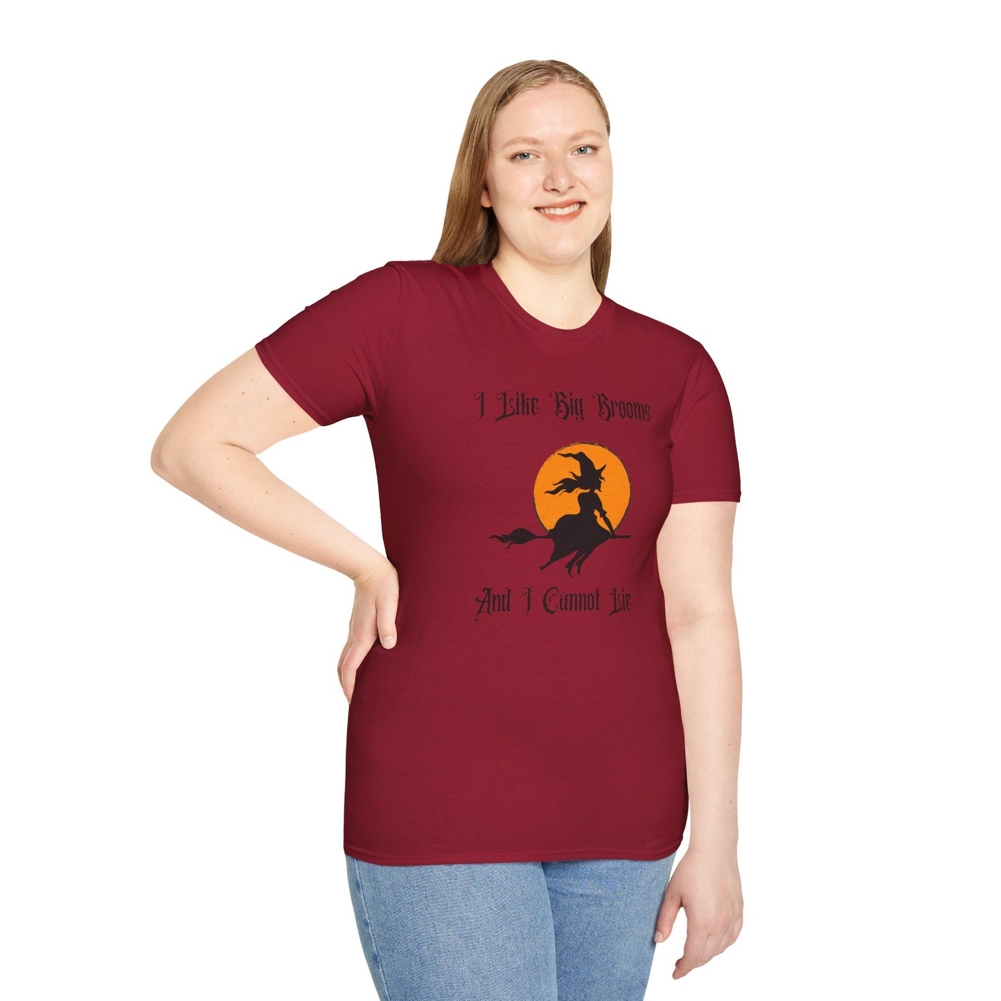 "I Like Big Brooms" Gothic Witch Unisex T-Shirt