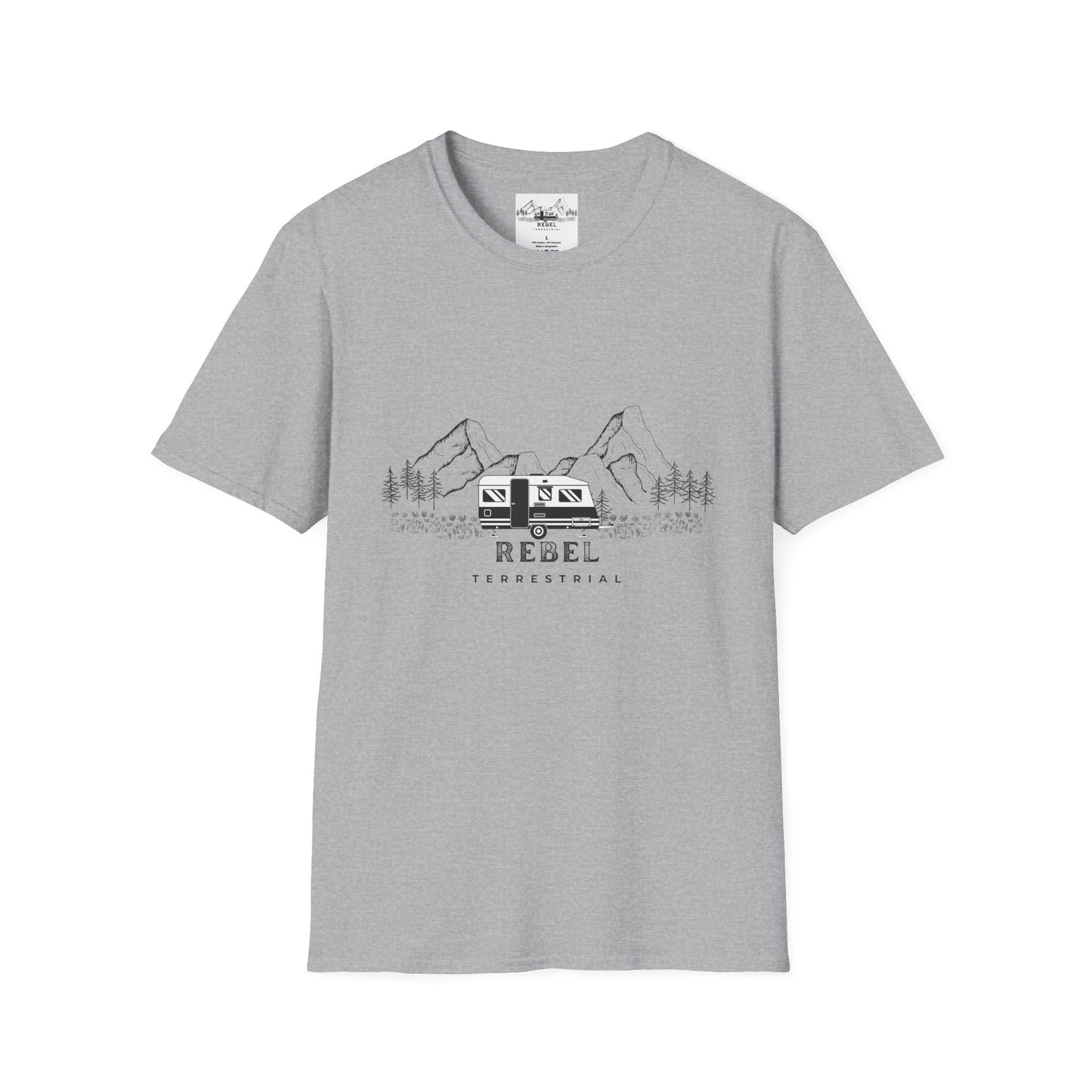 Rebel Terrestrial Mountain RV T-Shirt – For Nomads, Rebels, and Outdoor Souls