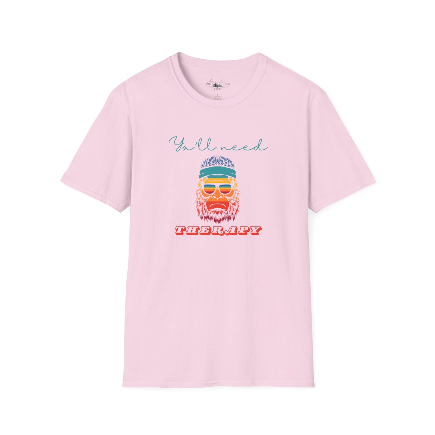 Y’all Need Therapy – Rainbow Bigfoot T-Shirt | Unisex Softstyle Tee