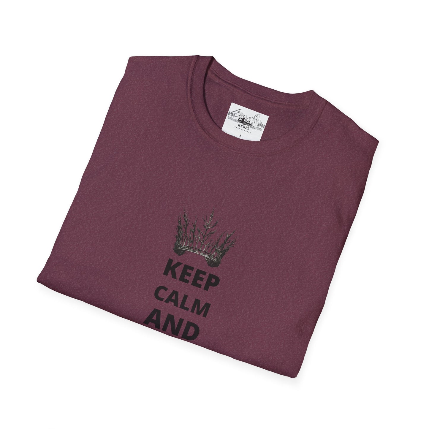 Keep Calm and Hike On | Tree Crown Unisex Softstyle T-Shirt