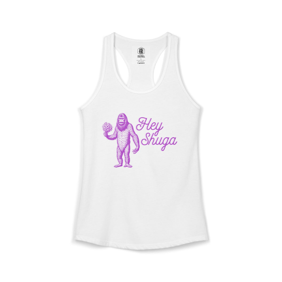Hey Shuga Bigfoot Women’s Racerback Tank Top