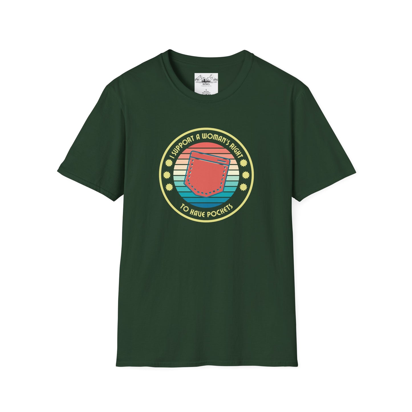 I Support a Woman’s Right to Have Pockets – Retro Tee