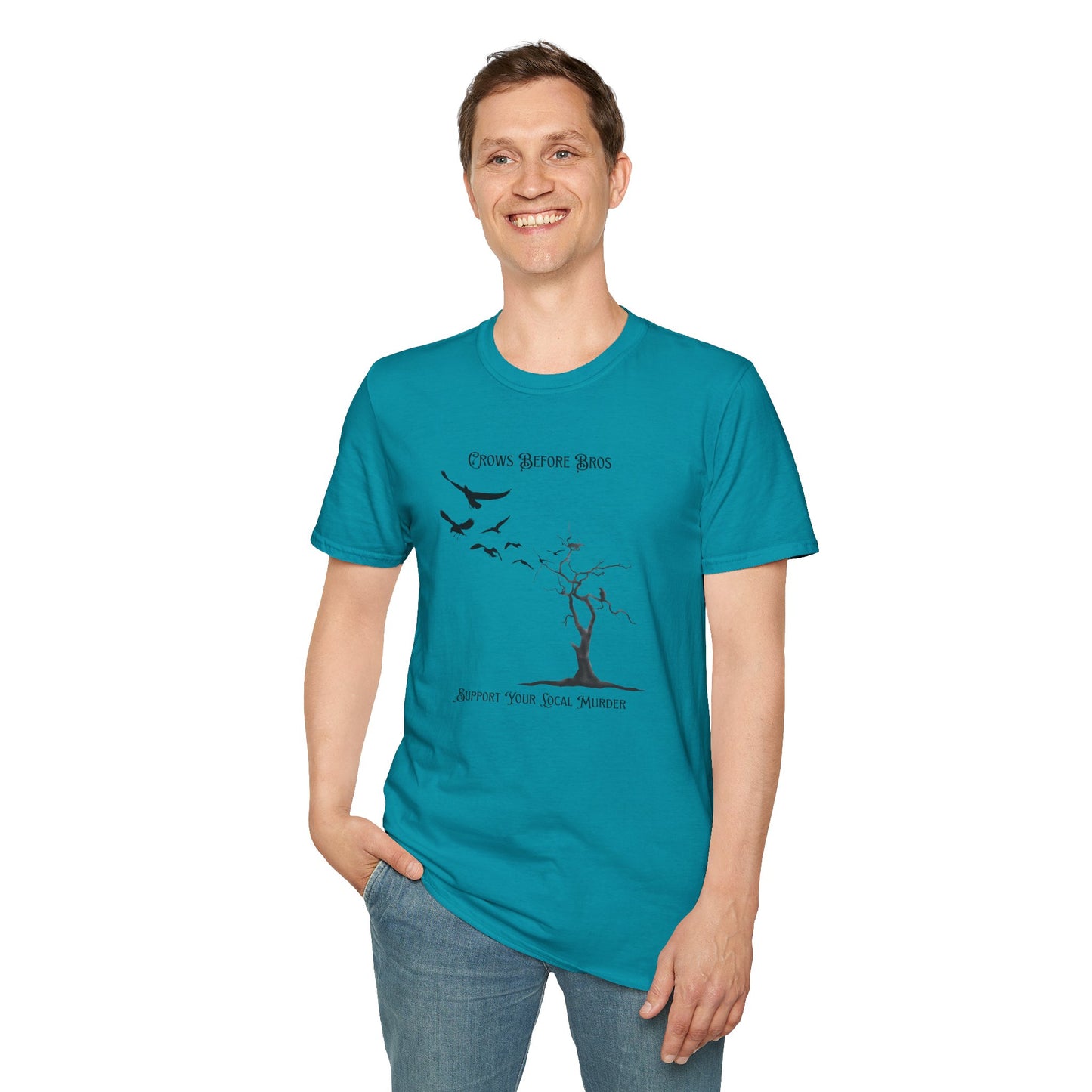 "Crows Before Bros" Unisex Softstyle T-Shirt
