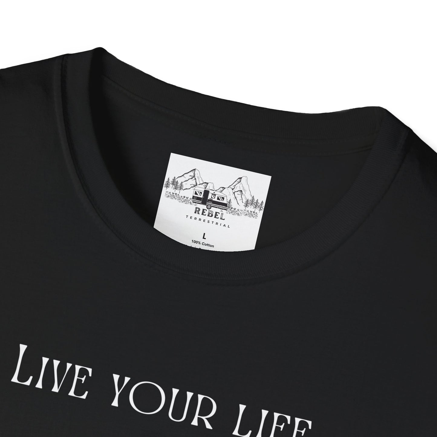 Live Your Life Well – Funny Gravestone-Inspired Floral T-Shirt