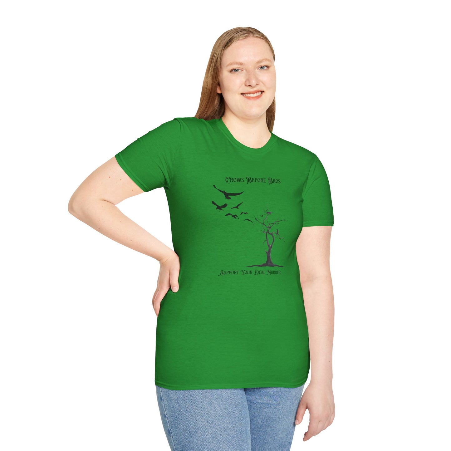 "Crows Before Bros" Unisex Softstyle T-Shirt