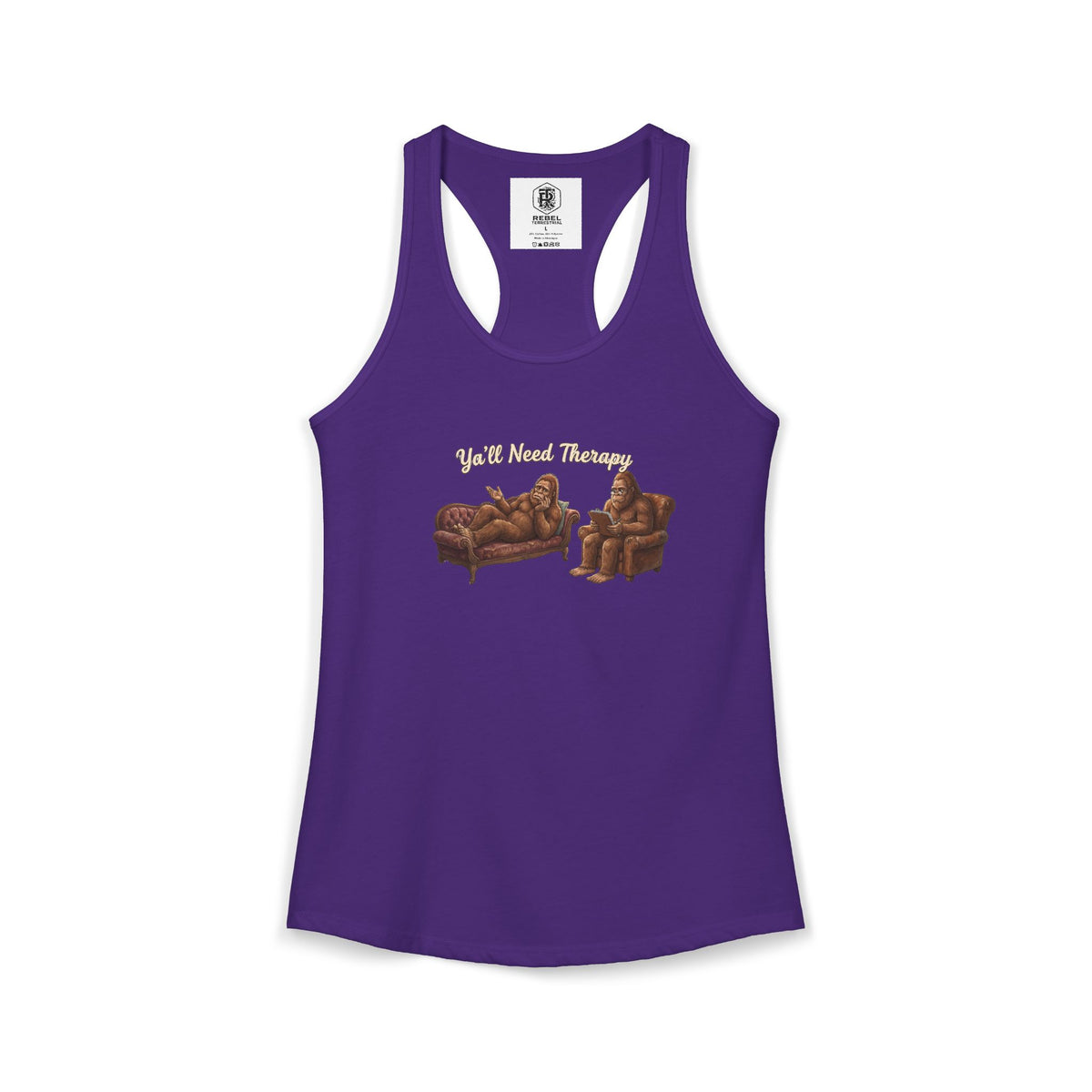 Y’all Need Therapy Bigfoot Women's Racerback Tank