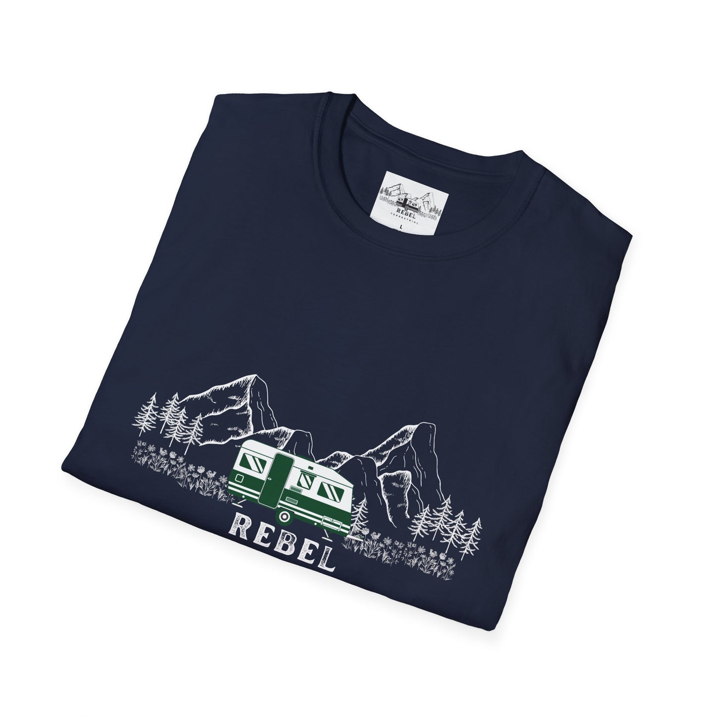 Rebel Terrestrial Mountain RV T-Shirt – For Nomads, Rebels, and Outdoor Souls