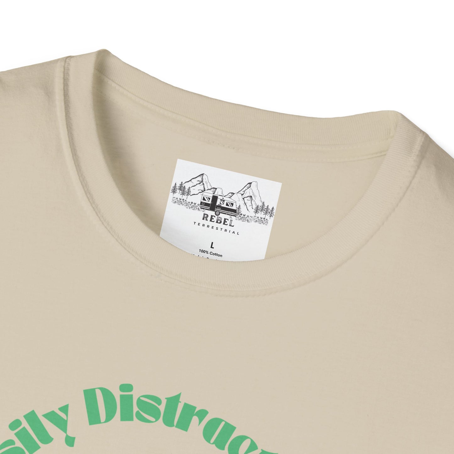 Easily Distracted by Mushrooms – Retro Mushroom Unisex T-Shirt