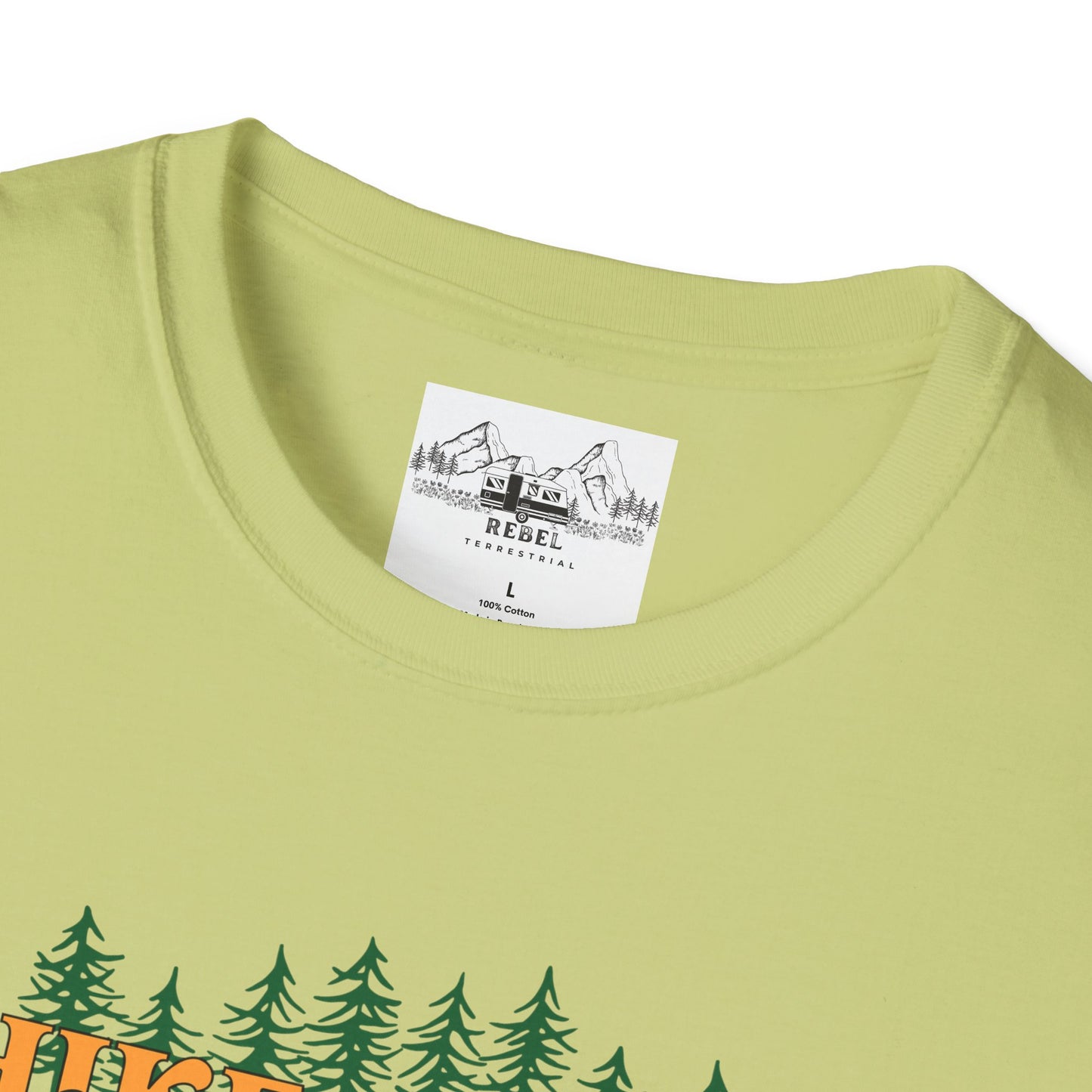 Hike More Worry Less | Retro Pine Trees Unisex Softstyle T-Shirt