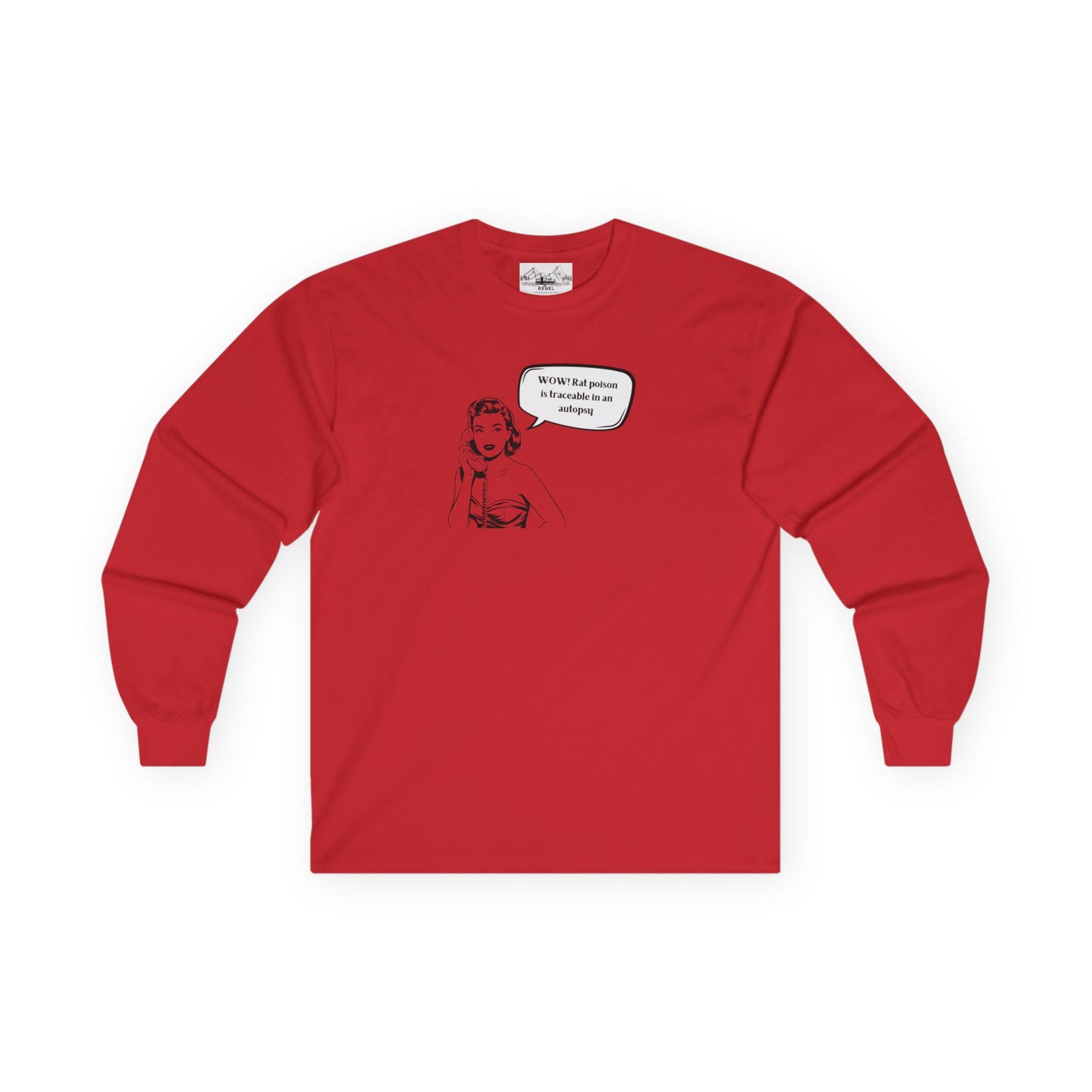 "WOW! Rat Poison is Traceable in an Autopsy" – Vintage-Inspired Long Sleeve Tee