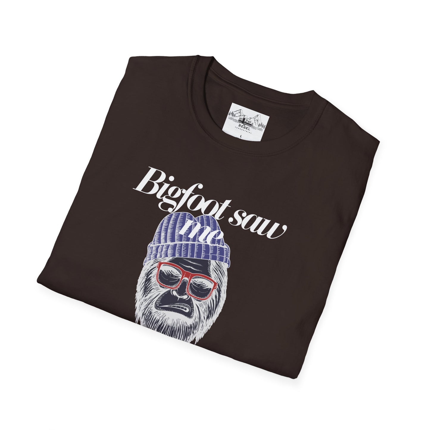 Bigfoot Saw Me But No One Believed Him – Hipster Bigfoot T-Shirt | Unisex Softstyle Tee