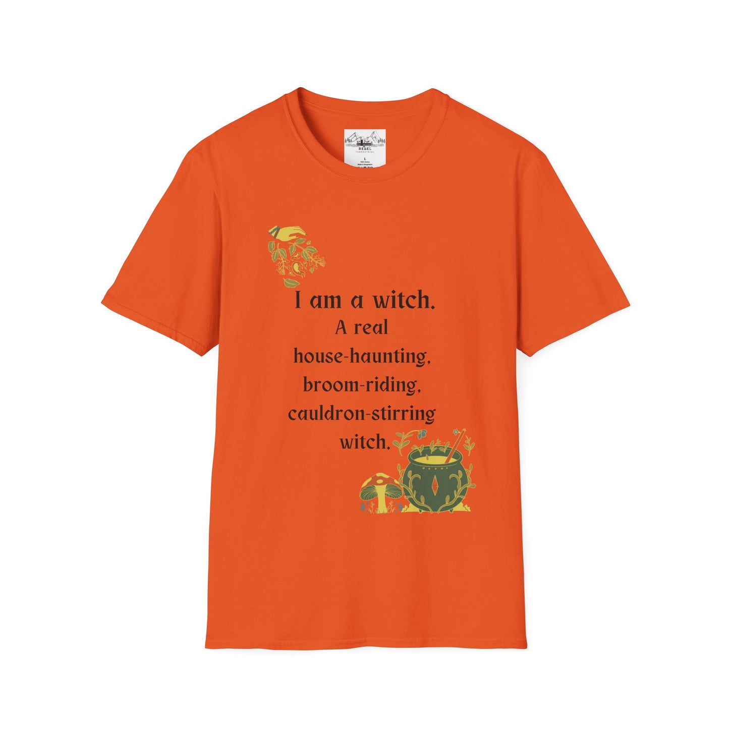 The Real Witch Cauldron & Broom Unisex T-Shirt