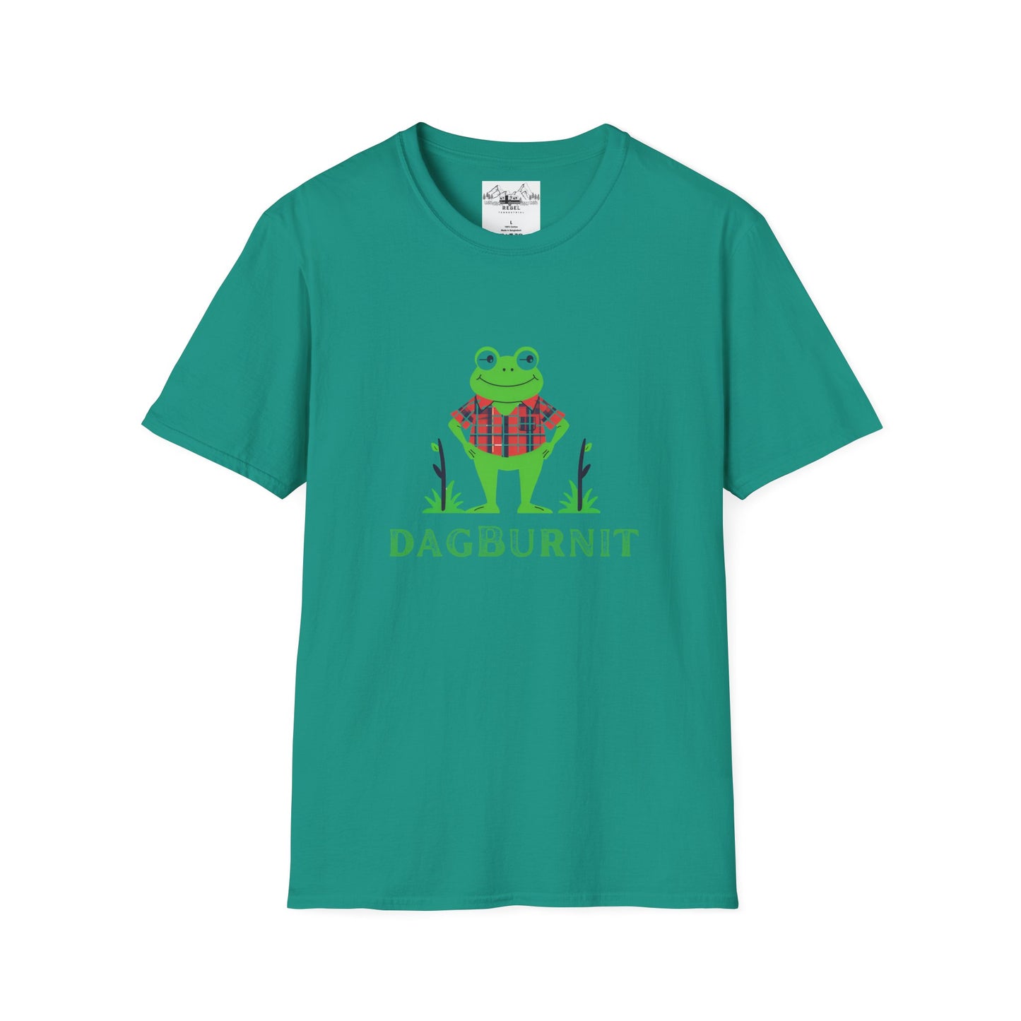 Cartoon Frog "Dagburnit" Unisex Softstyle T-Shirt – Southern Charm Meets Cozy Style