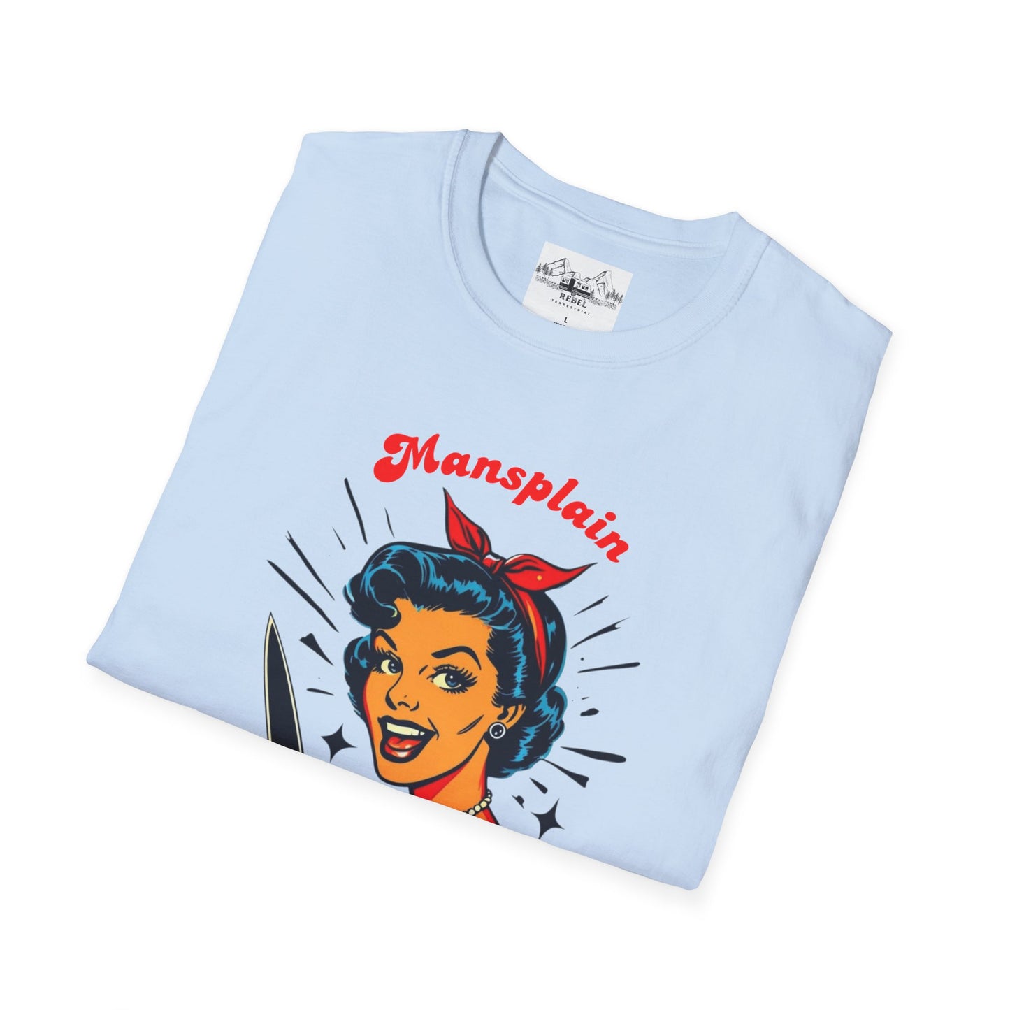 Mansplain Elsewhere - Vintage Feminist T-Shirt
