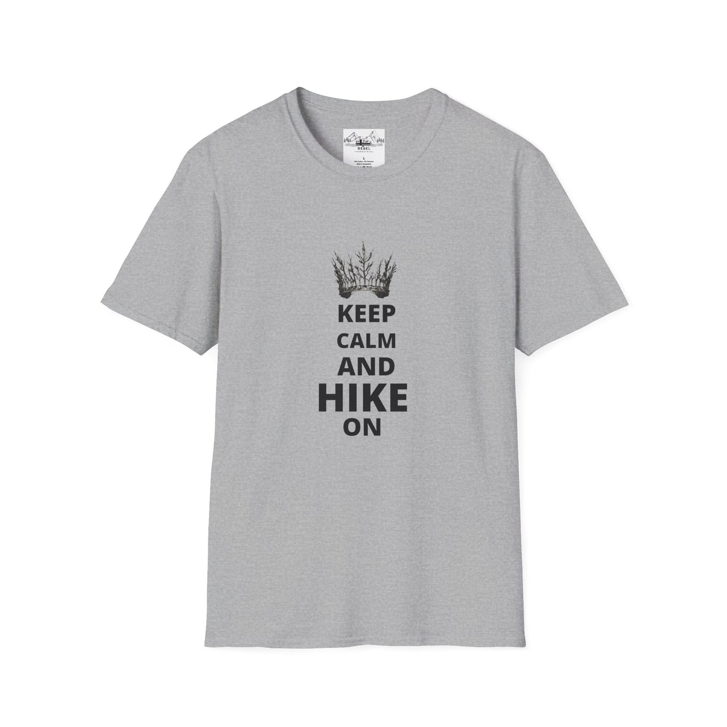 Keep Calm and Hike On | Tree Crown Unisex Softstyle T-Shirt