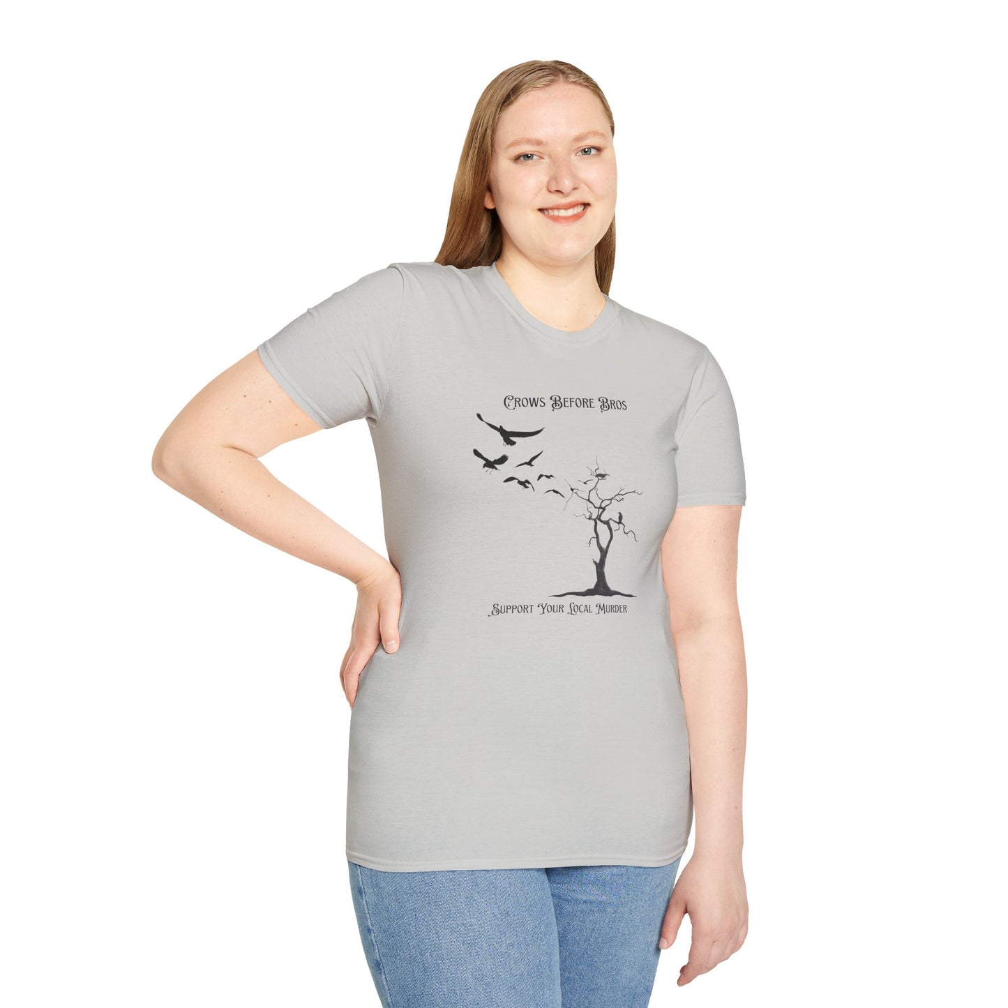 "Crows Before Bros" Unisex Softstyle T-Shirt