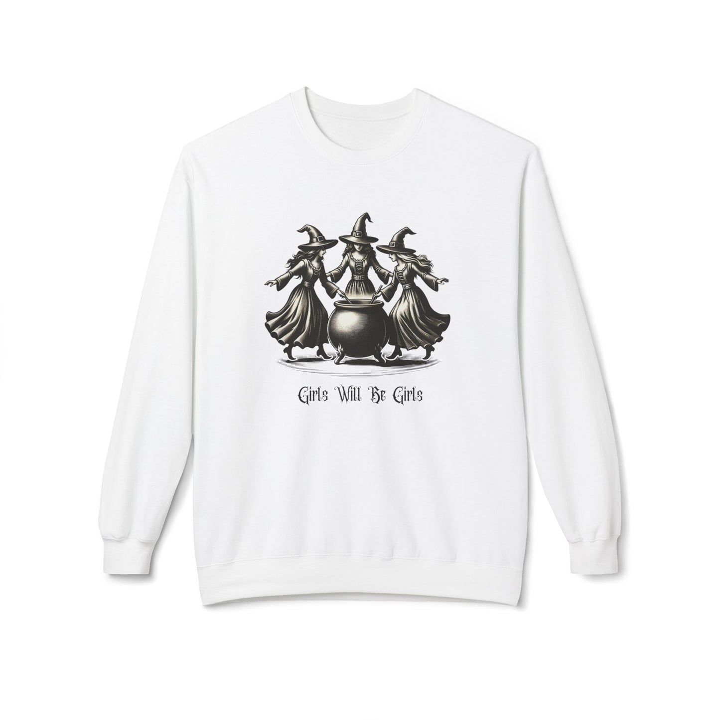 "Girls Will Be Girls" Witches Unisex Crewneck Sweatshirt