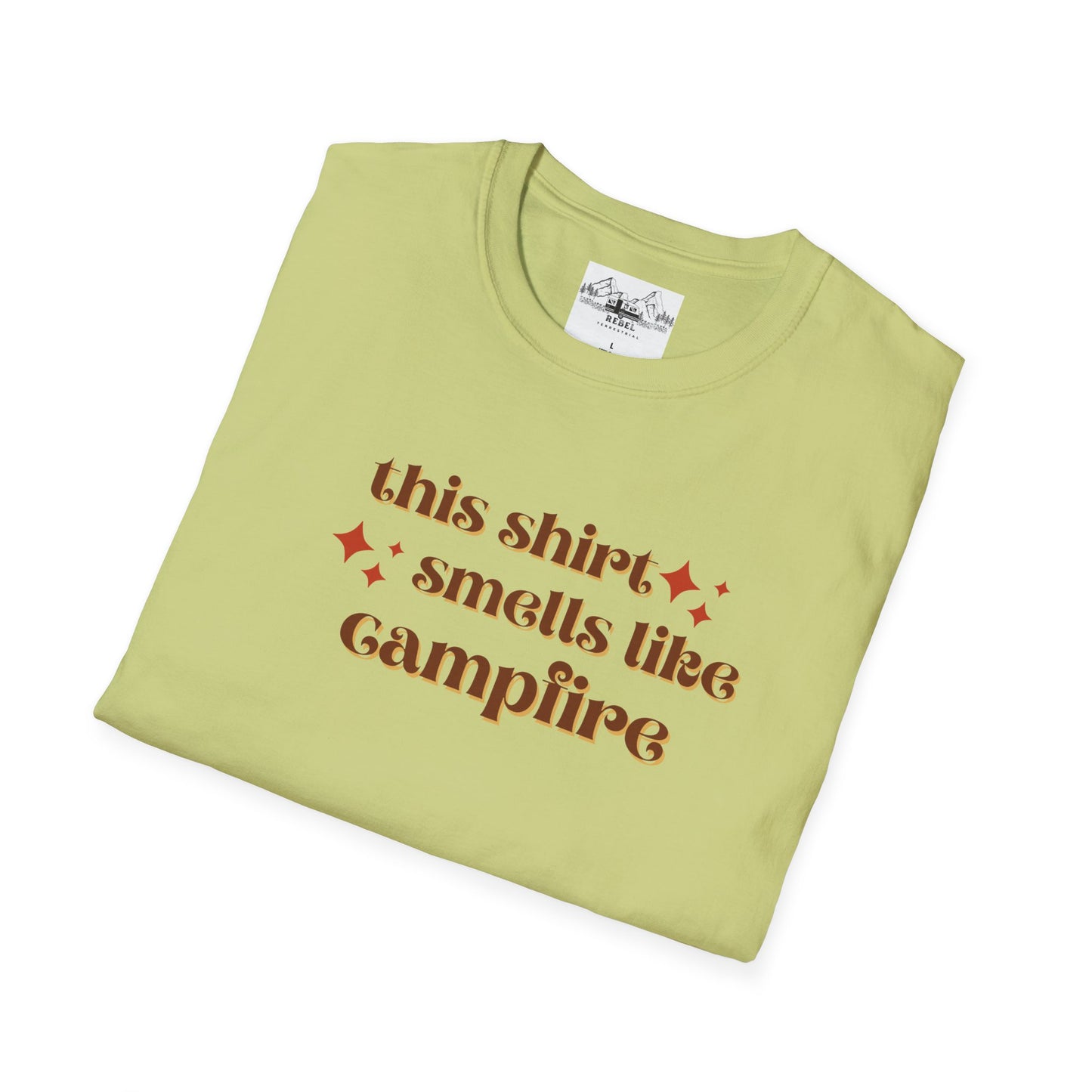 This Shirt Smells Like Campfire – Cozy Outdoorsy Unisex Softstyle T-Shirt