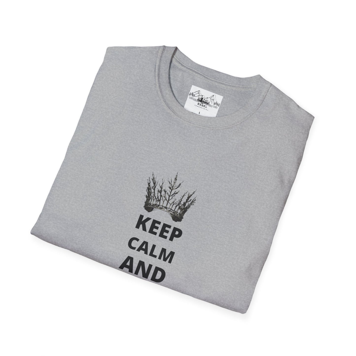 Keep Calm and Hike On | Tree Crown Unisex Softstyle T-Shirt