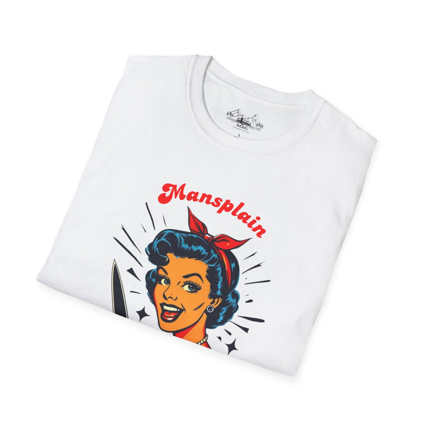Mansplain Elsewhere - Vintage Feminist T-Shirt