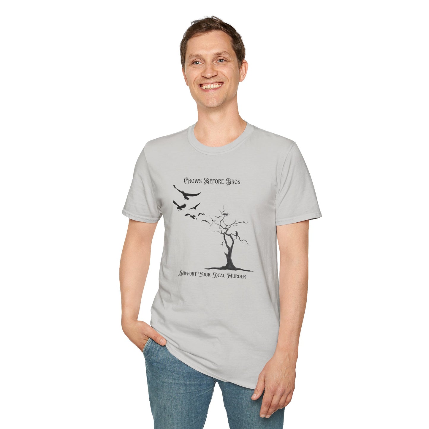 "Crows Before Bros" Unisex Softstyle T-Shirt
