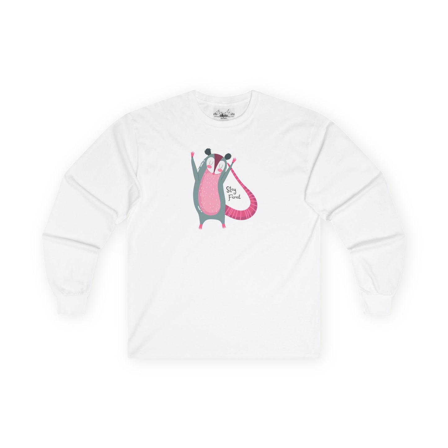 "Stay Feral" – Happy Possum Long Sleeve Tee