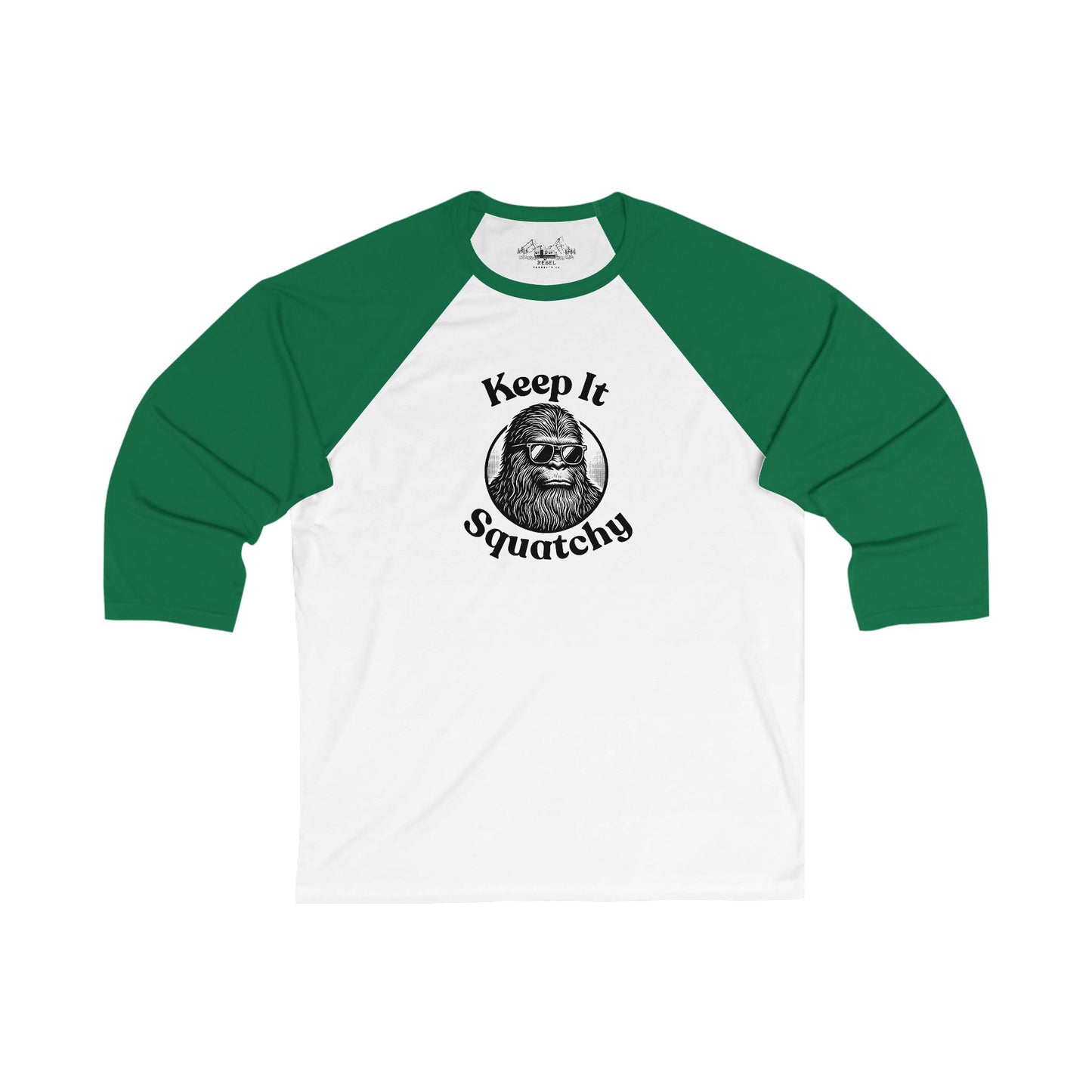 Keep It Squatchy | Bigfoot 3/4 Sleeve Baseball Tee