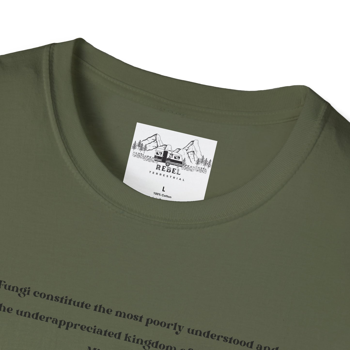 Mushroom Village Fungi Quote Unisex Softstyle T-Shirt – Michael Pollan Inspired