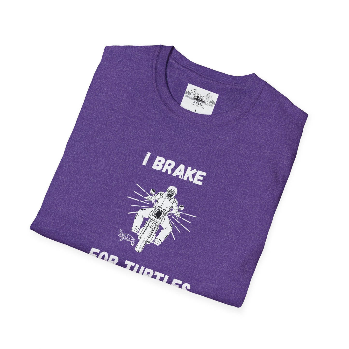 I Brake for Turtles – Funny Motorcycle & Wildlife Awareness Tee